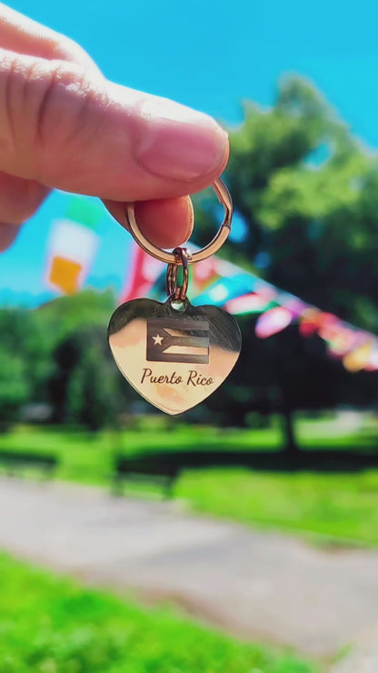 Puerto Rico Flag Pet ID Tag